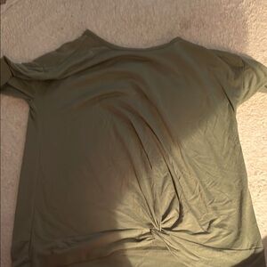 Place Green Tie Front Short Sleeve T-Shirt